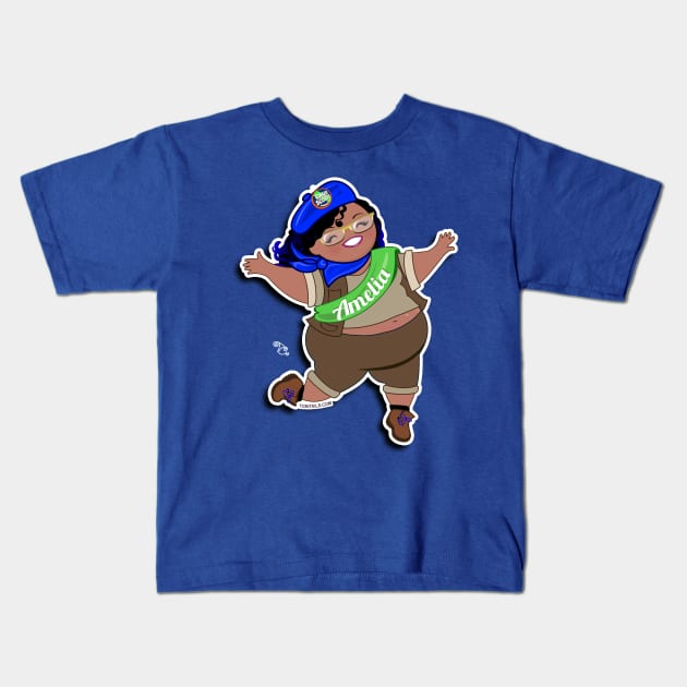 Chub Scout Amelia Kids T-Shirt by ChuBee Tees